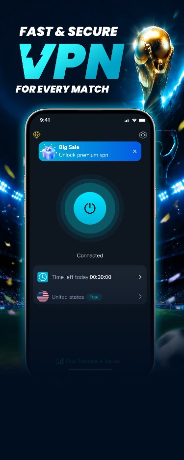 Fast and secure VPN for every match